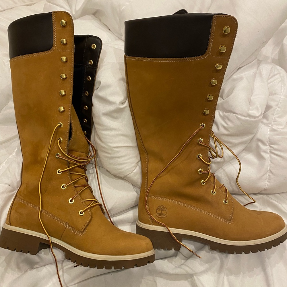 Knee high Timberland boots size 10